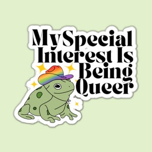 Mi interés especial es ser pegatinas queer / pegatina de orgullo / pegatina de autismo / pegatinas de neurodiversidad / pegatinas queer / pegatina divertida de TDAH