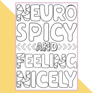 35 páginas para colorear para adultos con TDAH / Páginas para colorear divertidas para adultos / Libro para colorear neurodivergente / Imprimibles para TDAH / Descarga digital / Descargar