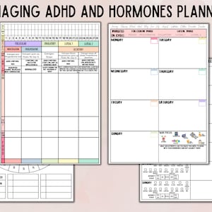 ADHD Planner Printable | Cycle Tracking Calendar | Using Hormones to Manage ADHD |ADHD Planner w/ Cycle Tracking |adhd Symptom Tracker 16pgs