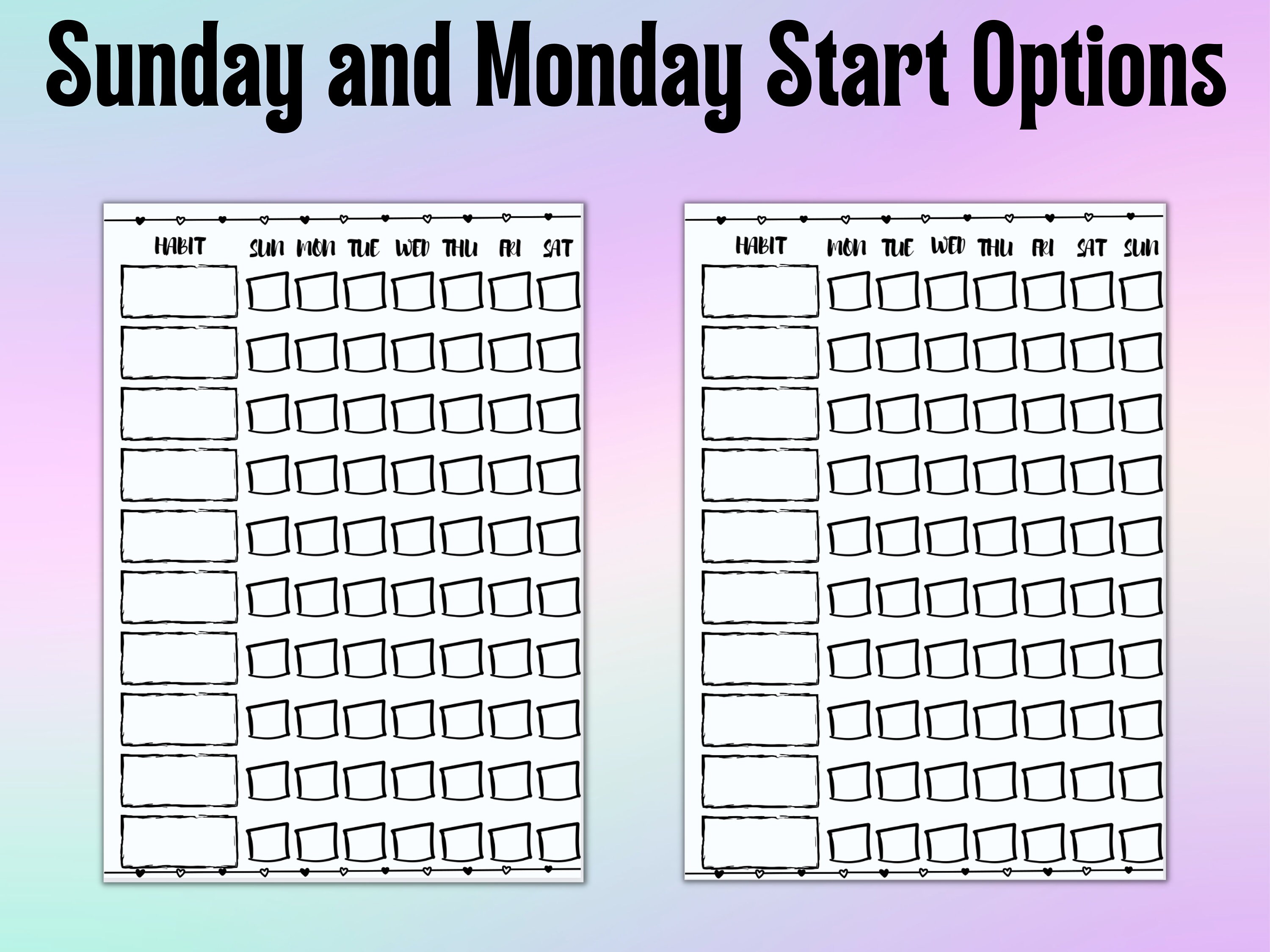 ADHD Habit Tracker Bundle Printable Habit Trackers 50 Page Bundle ADHD ADHD Habit Tracker Bundle Printable Habit Trackers 50 Page Bundle ADHD
