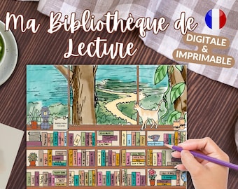 Tracker de lezing pdf – Style Ghibli, Cottagecore Imprimable, Bujo Lecture, Carnet de Bord Livres, Esthétique Douceur & Nature