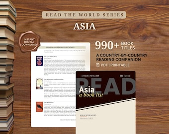 Guida alla lettura sull'Asia / Oltre 990 libri per paese in formato PDF / Sfida di lettura di letteratura mondiale / Regalo di libri diversi