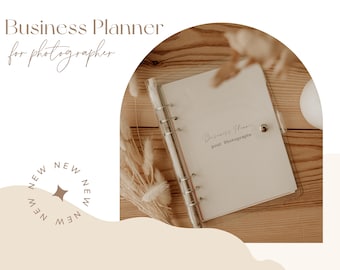 Fotograf Business Planner, Fotografie Business Template, druckbar oder digital, Fotosession & Kundenworkflow, englisch