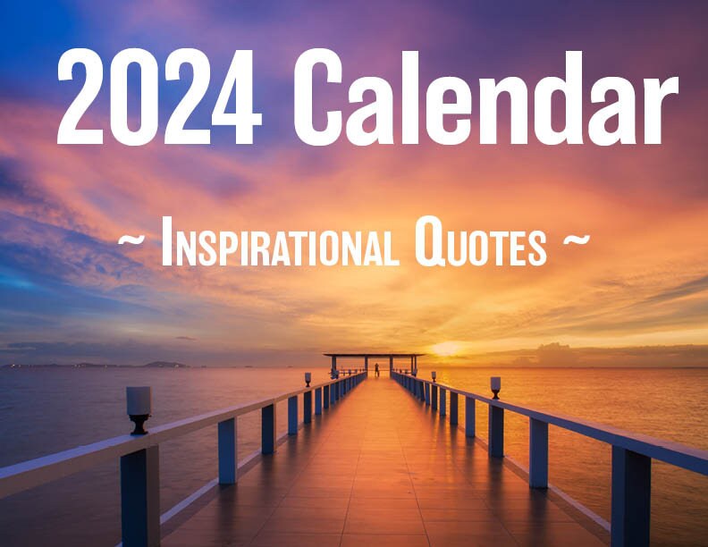2024 Inspirational Quotes Calendar Etsy