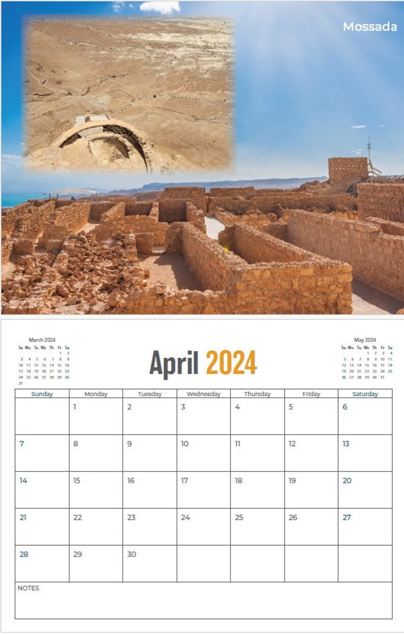 2024 Israel Calendar Etsy