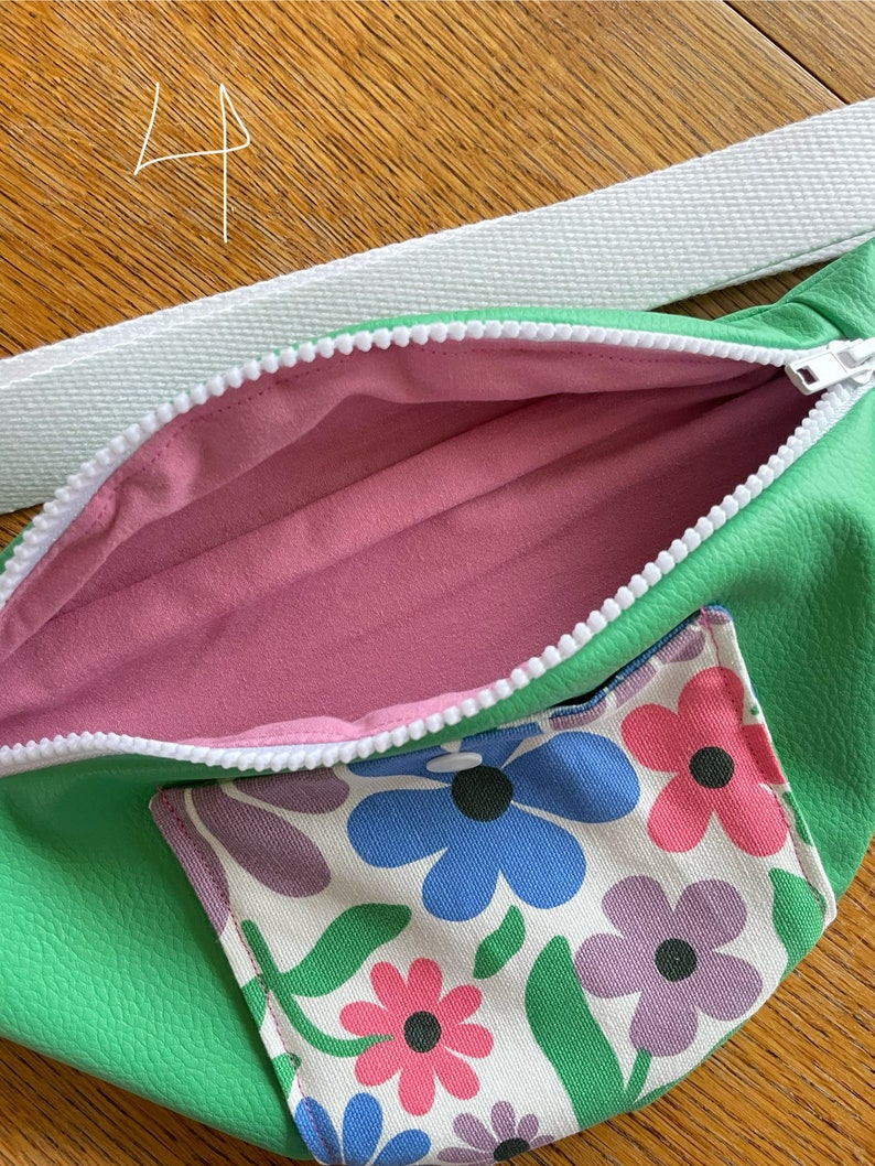 Fanny pack flowers 4 - simili vert