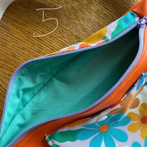 Fanny pack flowers 5 - simili orange