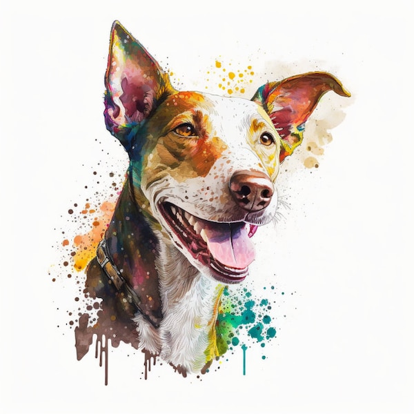 Hundeportrait, individuell nach Foto gestaltet, Erinnerung Hund