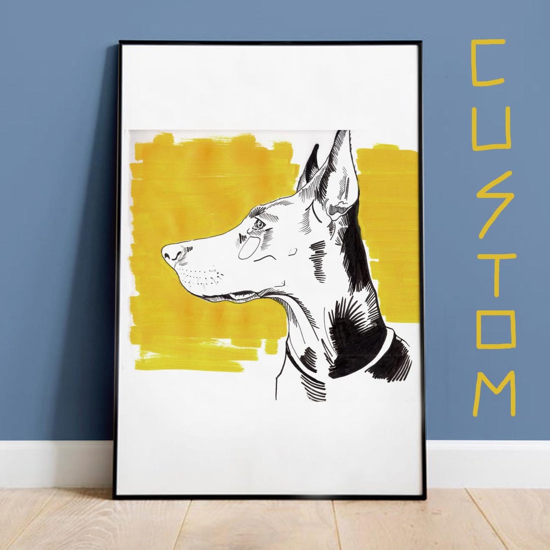 Custom Pet Portrait From Photo | Digital Pet Illustration | Hand-drawn ...