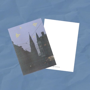 Paesaggio urbano astratto con stelle - Cartolina / Stampa fotografica A6 / Fotografia artistica su pellicola