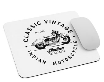 Classic Vintage Indian Motorcycle Mouse Pad