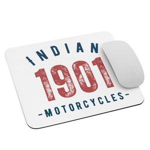 Retro Indian Motorcycle Mouse Pad