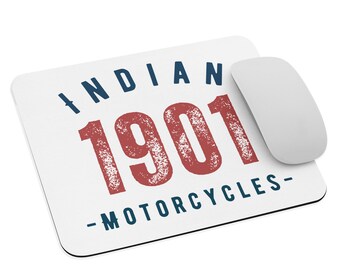 Retro Indian Motorcycle Mouse Pad