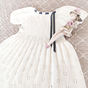 Cotton short sleeves summer dress for a girl, Unique dress, white girl dress, unique dress, Christmas dress, Handmade dress, Sundress