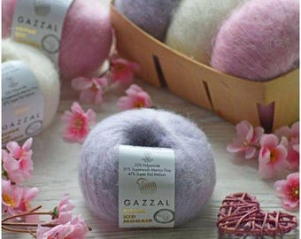 GAZZAL Super Kid Mohair Yarn: Lace Weight, Merino Wool Blend