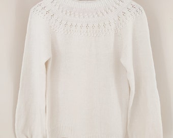 Luxury Silk Wool Sweater Women Soft Merino Knit Elegant Timeless Style
