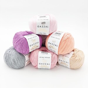 Filato per maglieria Gazzal Baby Wool, filato di lana sottile e morbido, perfetto per vestiti per neonati, bambini e bambini piccoli.
