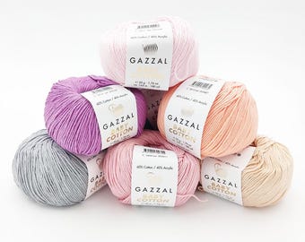 Gazzal Baby Wool knitting yarn, thin and soft wool yarn, perfect for baby, kid, toddler clothes