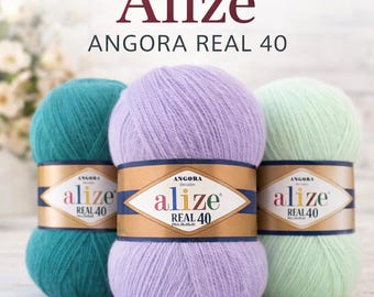 Hilo Alize Angora Real 40: Mezcla de lana y acrílico para tejer en invierno.