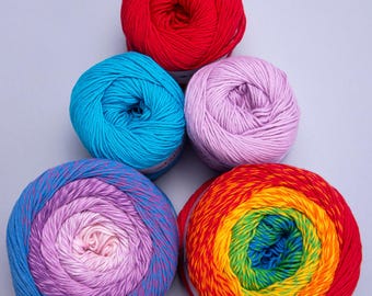 YarnArt Bouquet: 100% Cotton Multicolor Cake Yarn (546.80 Yds)