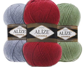 Alize Lanagold, laine classique Lana Gold, laine pour pull, laine laine, laine acrylique, laine crochet, laine tricot, laine douce