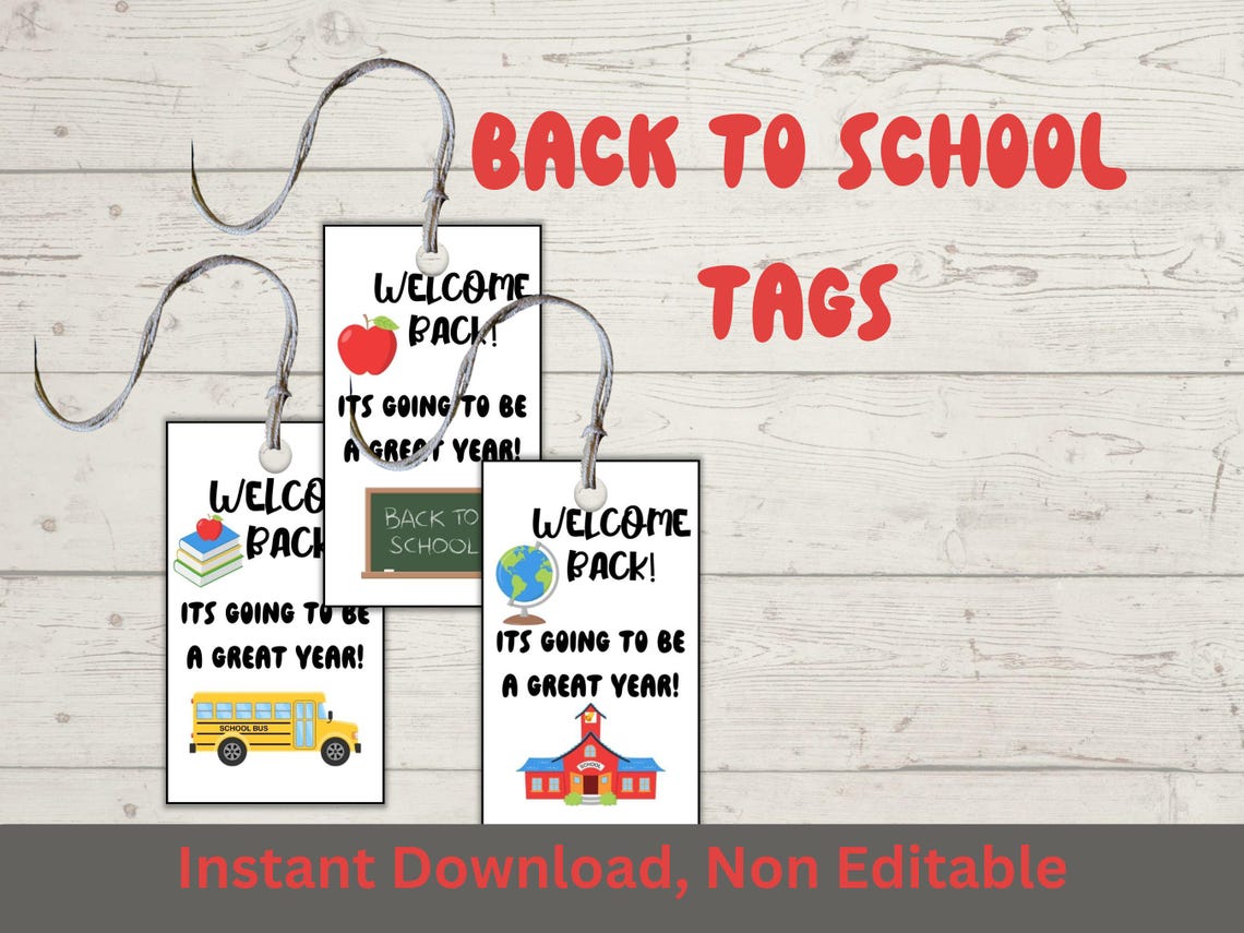 Back to School Printable Tag - First Day Tag - Teacher Tag - Student ...