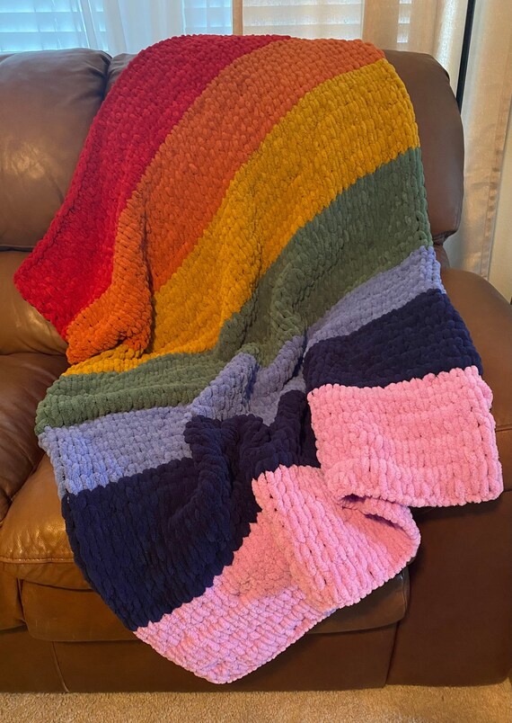 Soft rainbow blanket hotsell