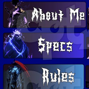Twitch Panels, Solo Leveling Twitch Panels, Solo Leveling Stream pack, Solo Leveling Kick panels