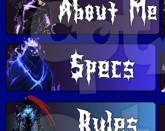 Twitch Panels, Solo Leveling Twitch Panels, Solo Leveling Stream pack, Solo Leveling Kick panels