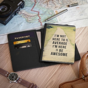 Personalized Faux Leather Passport Cover: RFID Blocking Travel Wallet