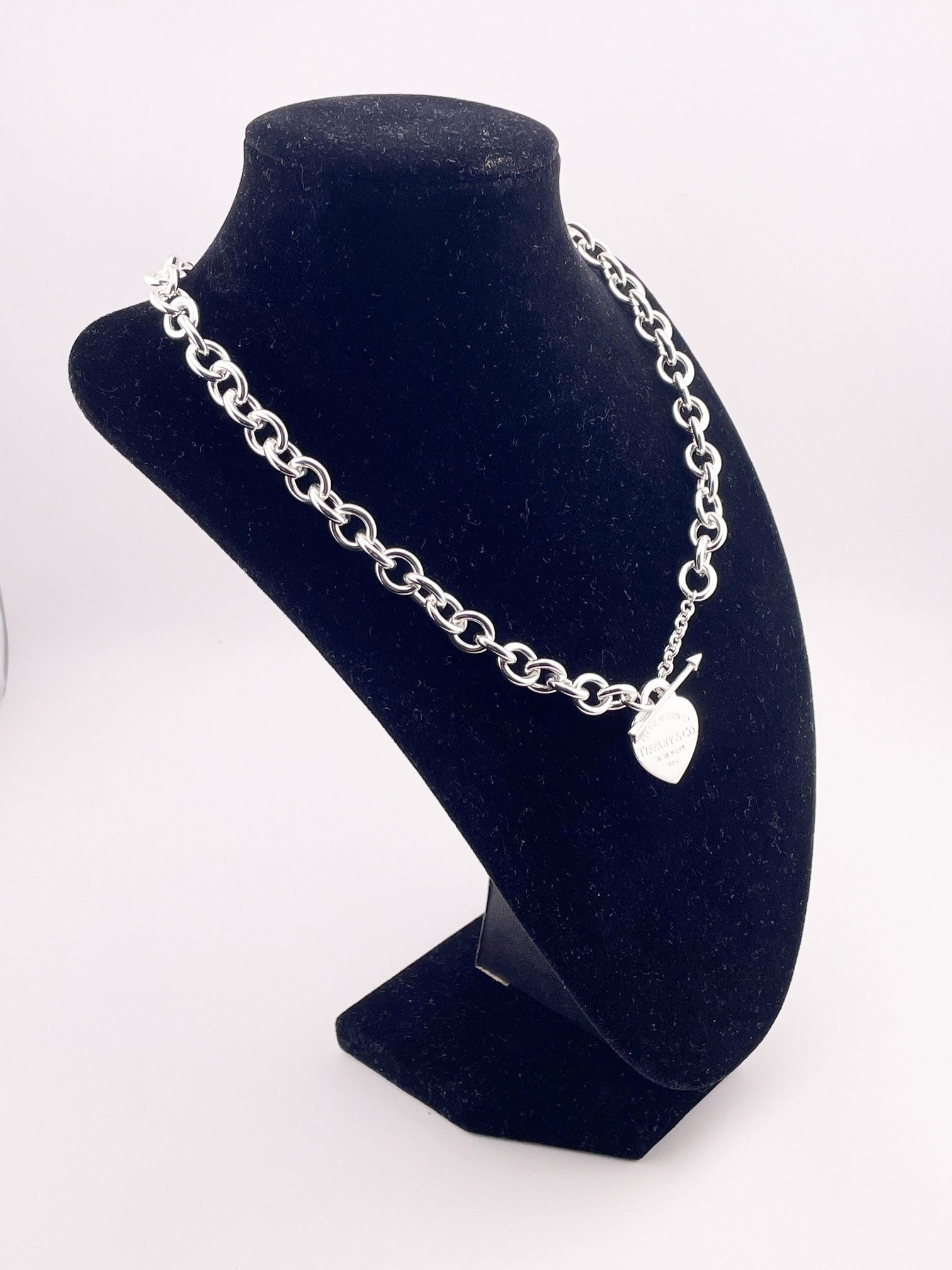 Return to Tiffany Lovestruck Heart Tag Necklace in Silver Etsy