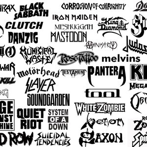 Heavy Metal Stickers Decals Rock Slayer Anthrax Danzig Dio Maiden Judas Priest Motorhead Overkill Megadeth Ministry