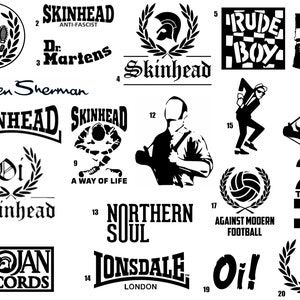 X24 Ska Vinyl Stickers Retro Skinhead Laptop Specials 2 Tone Beat Madness Mods - Foto 2