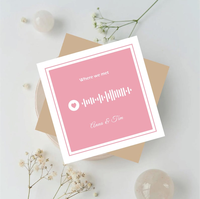 Spotify Code Card, Custom Playable Song Card, Our First Date Kiss, Gift ...