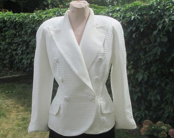 Christian Dior Jacket / Womens Jacket Cream / Designer Jacket / Cotton Jacket White / Cotton with Silk