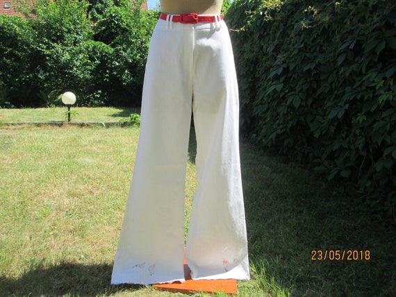 Womens Cotton Pants / White Cotton Pants / Cotton… - image 4