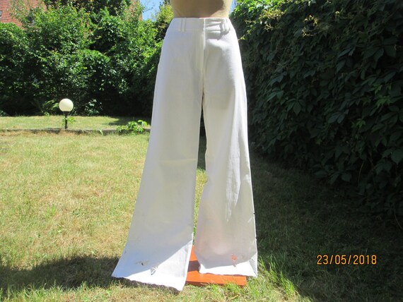 Womens Cotton Pants / White Cotton Pants / Cotton… - image 7