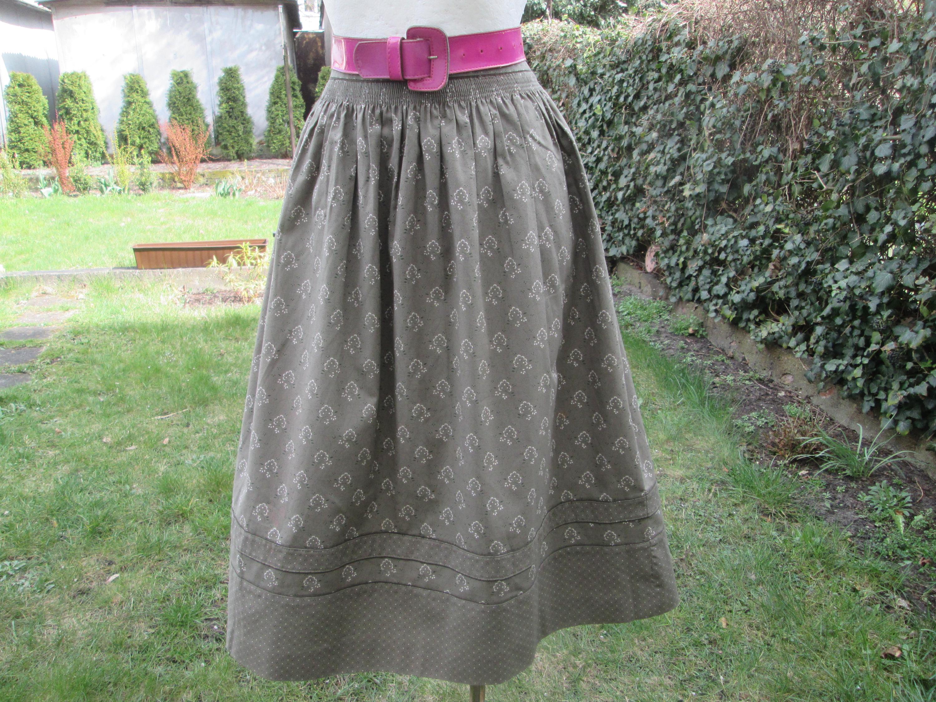 Vintage Geiger Tyrol Cotton Skirt: Austrian Floral Folk Skirt