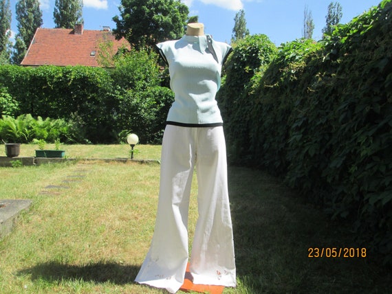 Womens Cotton Pants / White Cotton Pants / Cotton… - image 3