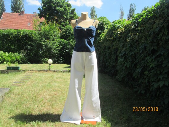 Womens Cotton Pants / White Cotton Pants / Cotton… - image 6