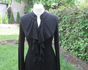 From ISABEL DE PEDRO Dress / Buttoned Dress / Rare Dress Vintage / Black Dress / Black Dress Medium