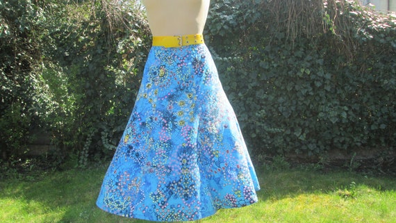 Almost Circle Skirt / Full Skirt / Blue Skirt / S… - image 1