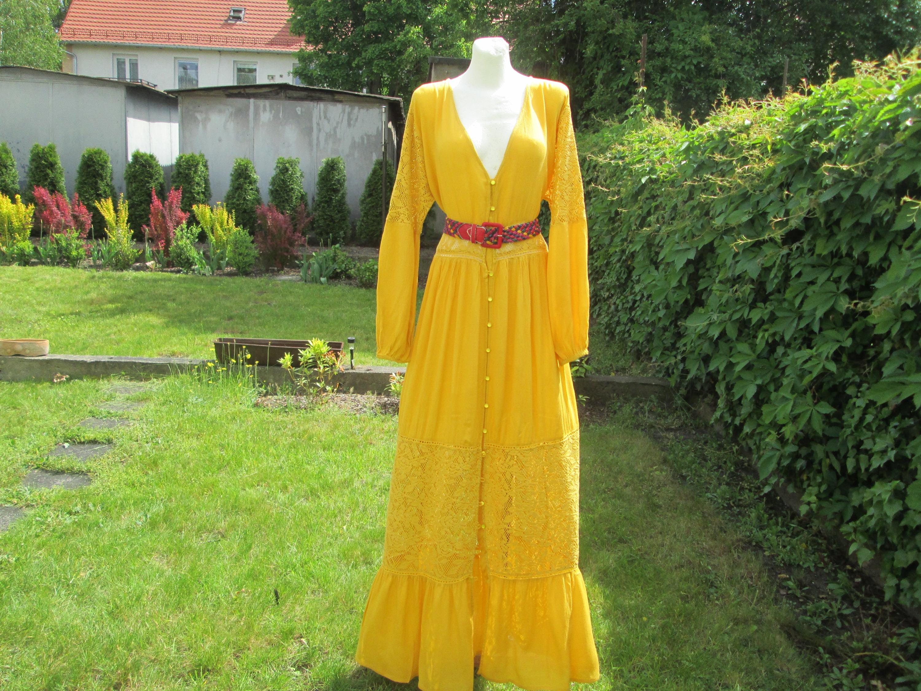 Yellow Viscose Dress Australia