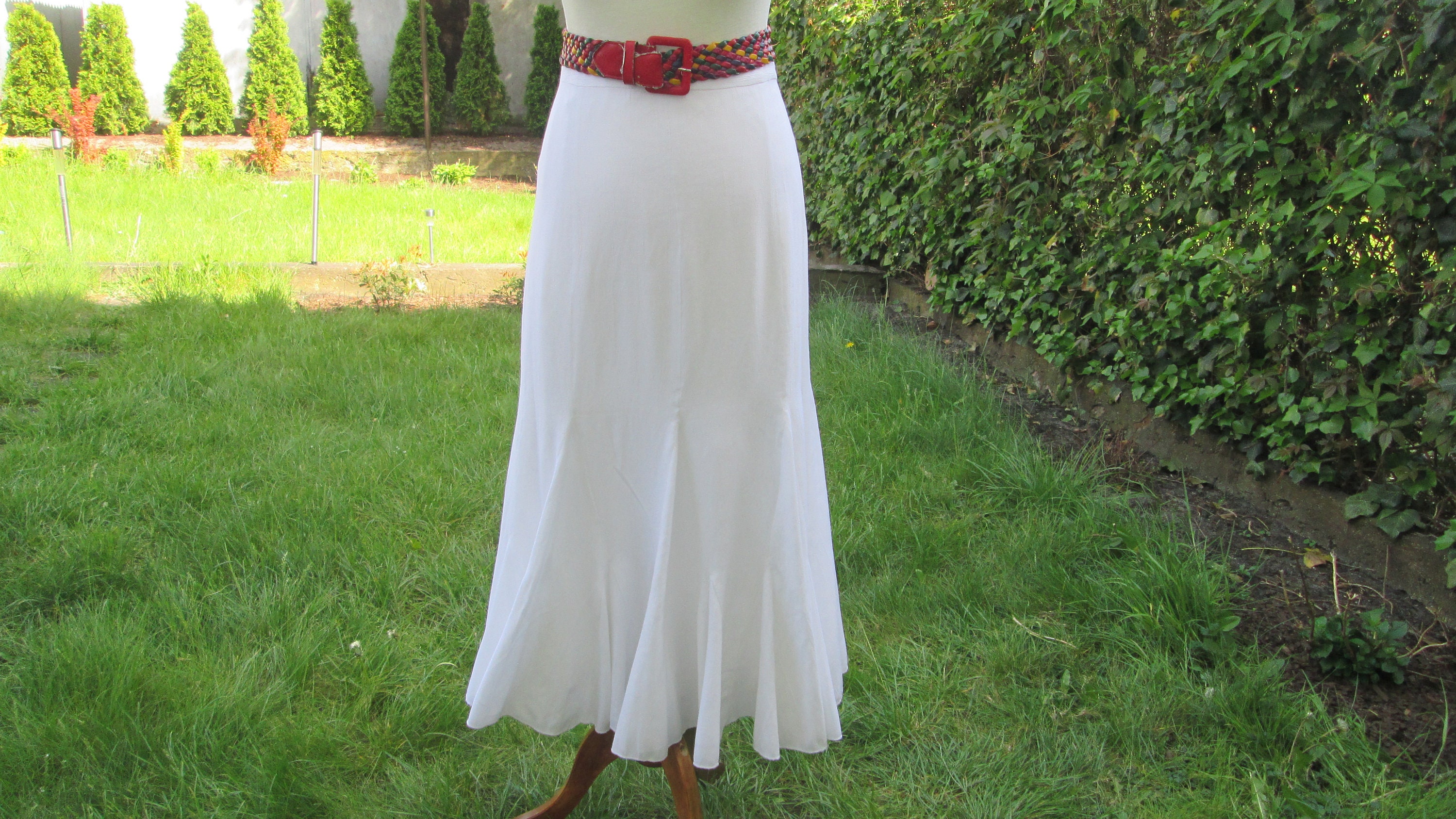 Jupe longue blanche Etsy France