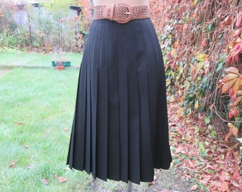 Pleated Skirt Black / Big Size Pleats Skirt / Rare Skirt Vintage / Accordion Skirt / Skirt Midi