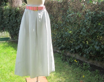 Long Linen Skirt / Gray Linen Skirt / Linen Skirt Pockets / Linen Skirt for Tall / Size EUR42 / UK14 / Linen Skirt Light Gray / Grey