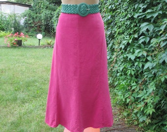 Rare Silk Skirt / Skirt Vintage / Pink Silk Skirt / Silk Skirt Magenta / Size EUR 44 / UK16