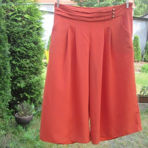 Designer Shorts / Von JANE N0RMAN / Damen Shorts Taschen / Damen Shorts Orange / Sommer Shorts / Größe UK14 / 16