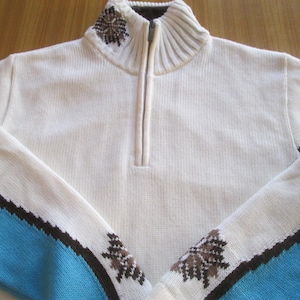 Vintage F.LLI Campagnolo Wool Blend Sweater: Scandinavian Insulated Winter Top, Size L