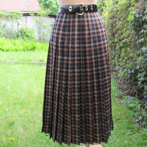 Pleated Wool Skirt Etsy